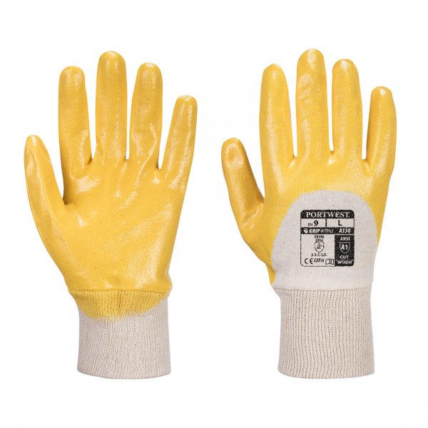 Guanti in Nitrile con polso in maglia