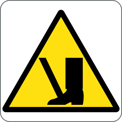 PERICOLO SCHIACCIAMENTO PIEDE