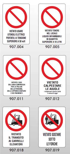 Cartello Divieto