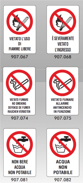 Cartello Divieto